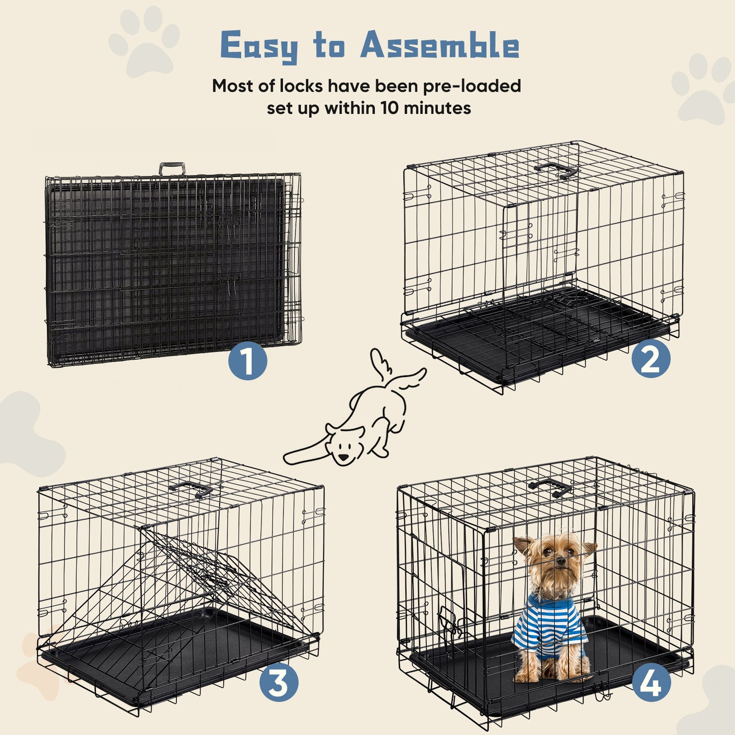 24-30 Inch Single - Dog Cage Door Essential Loved