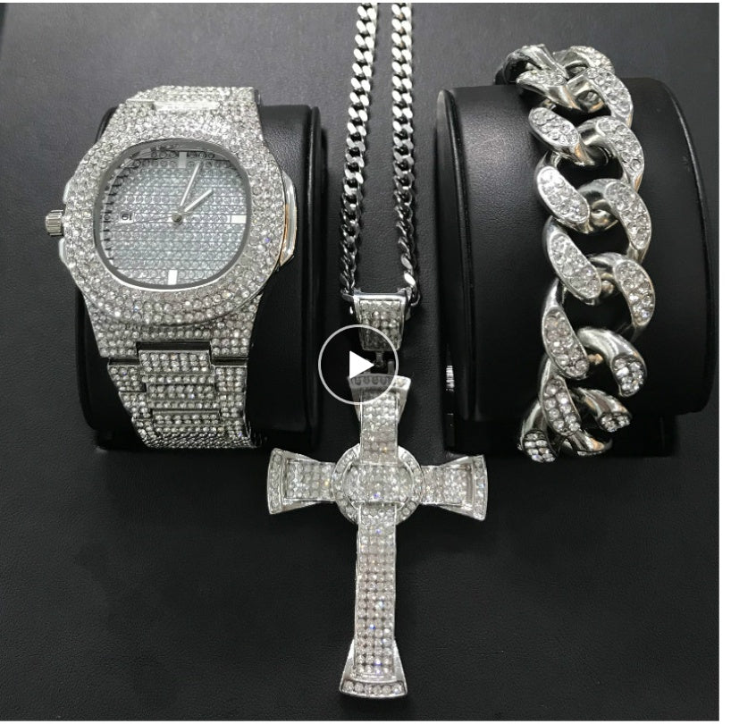 Mens Watches Luxury Brand Fashion | Diamond Quartz Watch - Essential Loved