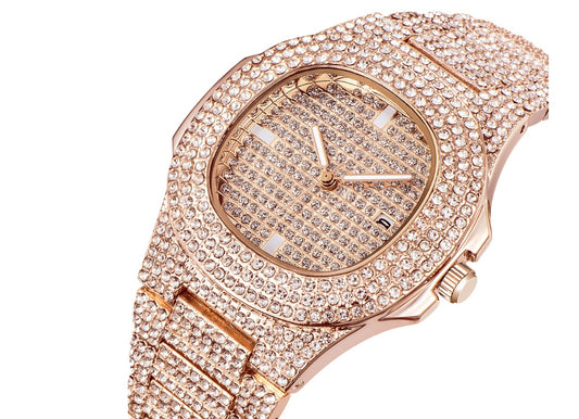 Mens Watches Luxury Brand Fashion | Diamond Quartz Watch - Essential Loved