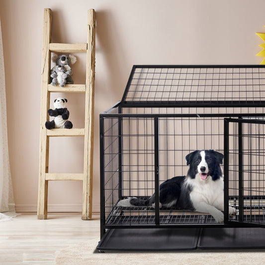 Wire Frame - Square Tube 42" Wire Dog Cage | Essential Loved