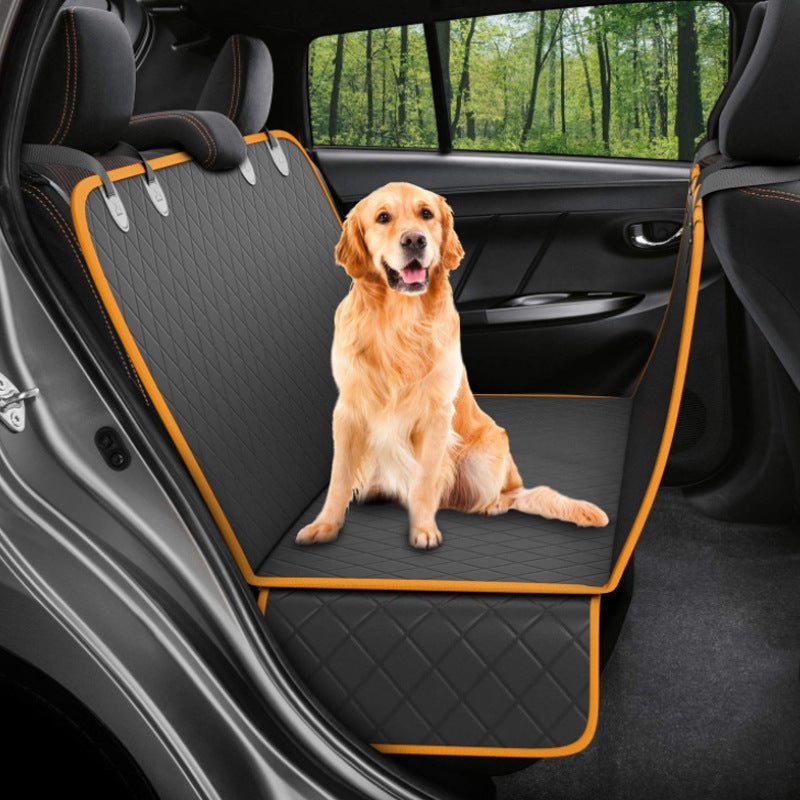 Safety Protector - Rear Back Seat Mat With Zipper And Pocket For Travel | Dog Car Seat Cover - Essential Loved