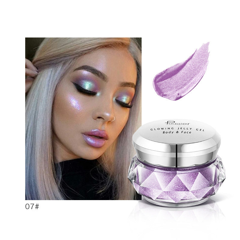 Face Highlighter Jelly Gel Mermaid Eyeshadow Glow Body Glitter Festival Makeup Iluminador Gold Liquid Highlighter Bronzer | Glitter Eye Shadow - Essential Loved