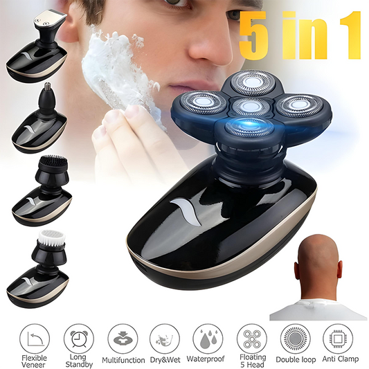 5 In 1 4d Rechargeable | Electric Shaver For Bald Head - Essential Loved
