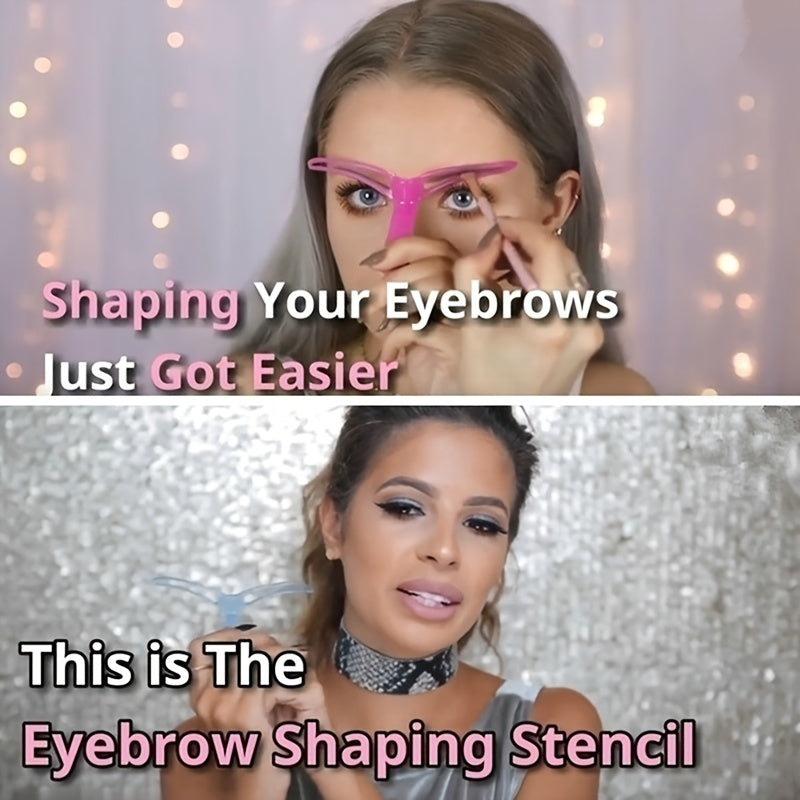 Eyebrow Shaping Kit, Eyebrow Template, 8 Styles Reusable Eyebrow Stencil With Handle | 8pcs Eyebrow Stencils - Essential Loved