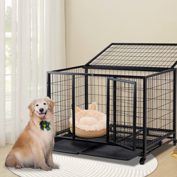 Wire Frame - Square Tube 42" Wire Dog Cage | Essential Loved