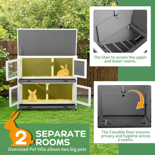 Wood Rabbit Cage - Essential Loved