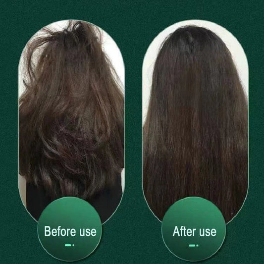 Before and after image showing hair transformation using 2 In 1 Hair Straightener.