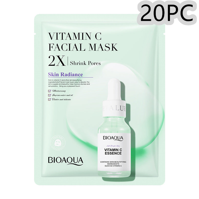 Vitamin C collagen face mask with hyaluronic acid, moisturizing and firming.