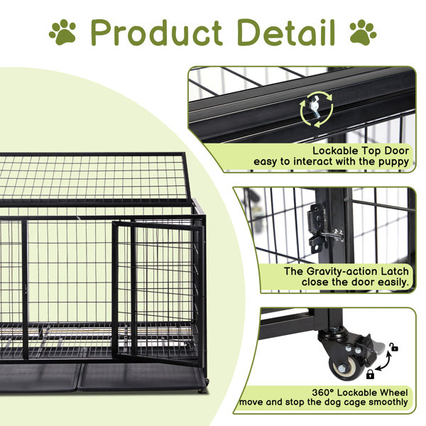 42 Inch Square Tube Wire Dog Cage