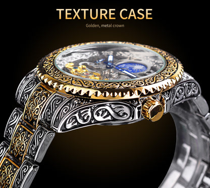 Forsining Skeleton Carved Tourbillon Mechanical Watches | Retro Mechanical Watch - Essential Loved