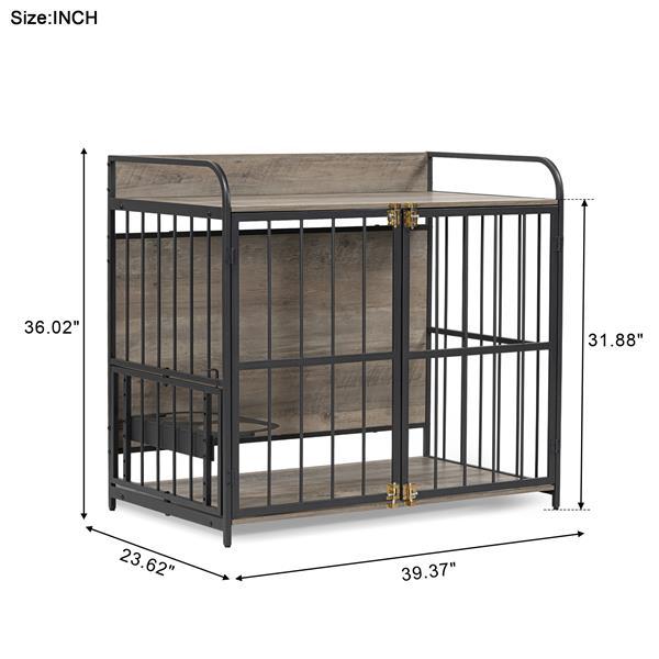 39 Inch Indoor Metal Dog Cage