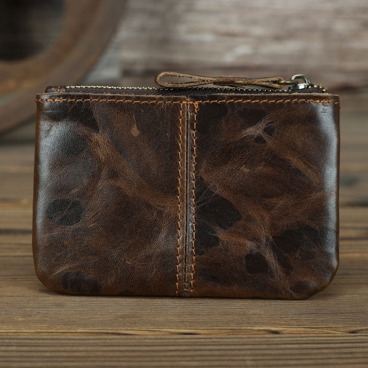 Retro Crazy Horse Leather Mens Leather Coin Purse - Essential Loved