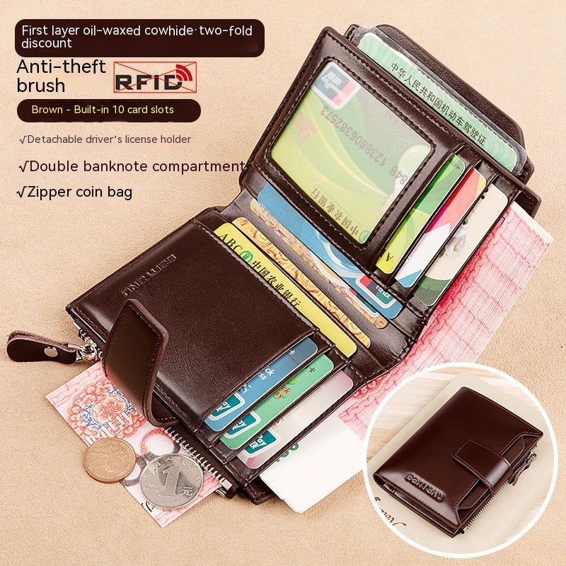 Anti-Theft Swiping Men's Vintage Wallet - Essential Loved