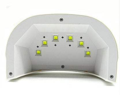 Portable LED nail oil glue dryer with multiple LED lights.