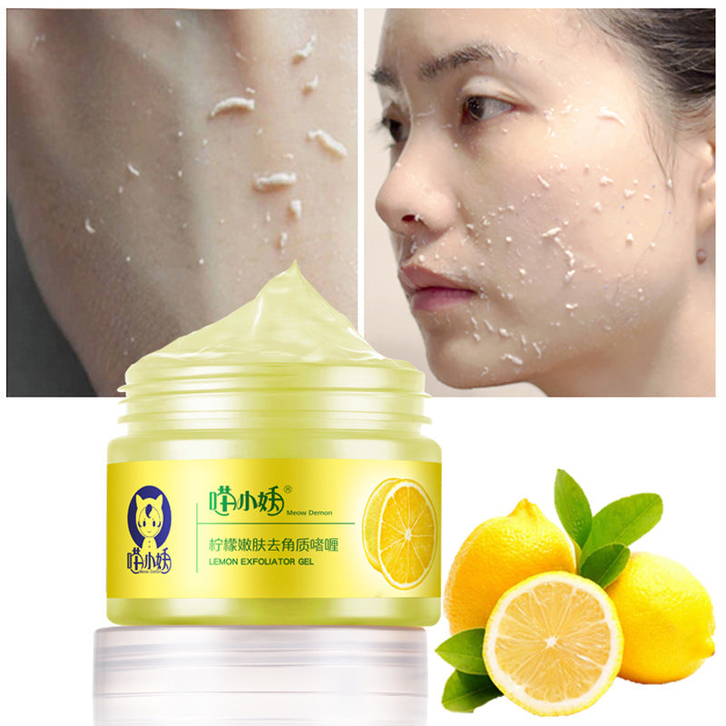 Lemon Cutin Gel for exfoliating and rejuvenating skin, 120g jar with lemon extract.