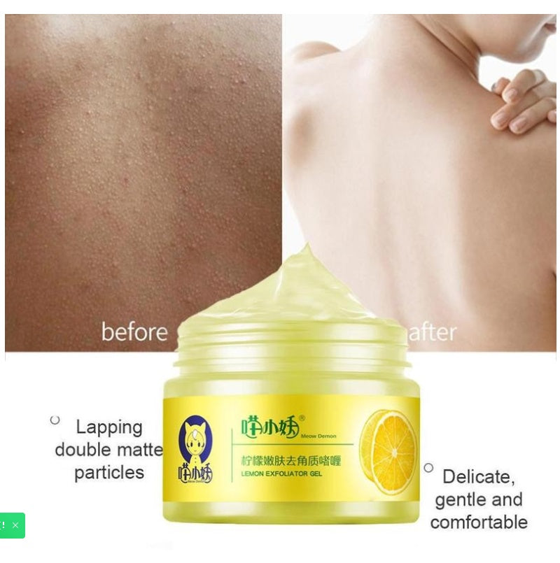 Lemon Cutin Gel for exfoliation and pore cleansing with before and after results.