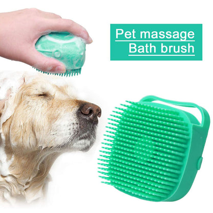 Grooming Scrubber Shower Brush For Bathing Short Hair Soft Silicone Brushes | massager shampoo brush - Essential Loved