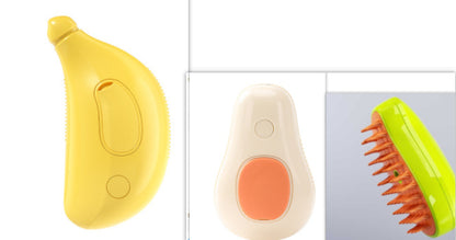Electric Self Cleaning Steam - Avocado Shape Brush For Massage | Steamy Cat Brush - Essential Loved