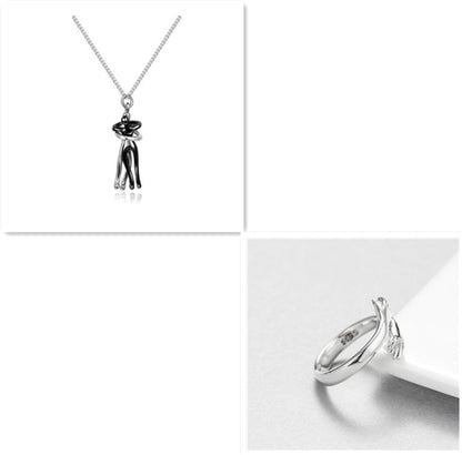 Love Hug Necklace Unisex Men Women Couple Jewelry Simple Temperament Clavicle  Chain Valentines Day Lover Gift | Couple Pendant Necklace - Essential Loved