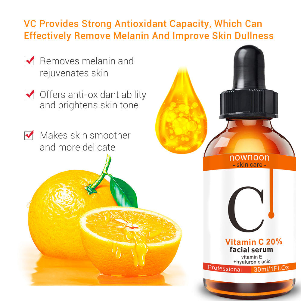 Vitamin C Facial Serum 30ml with antioxidant properties for hydration and skin rejuvenation.