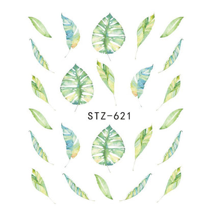 Nail sticker butterfly flower water transfer decal for manicure.