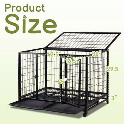 42 Inch Square Tube Wire Dog Cage