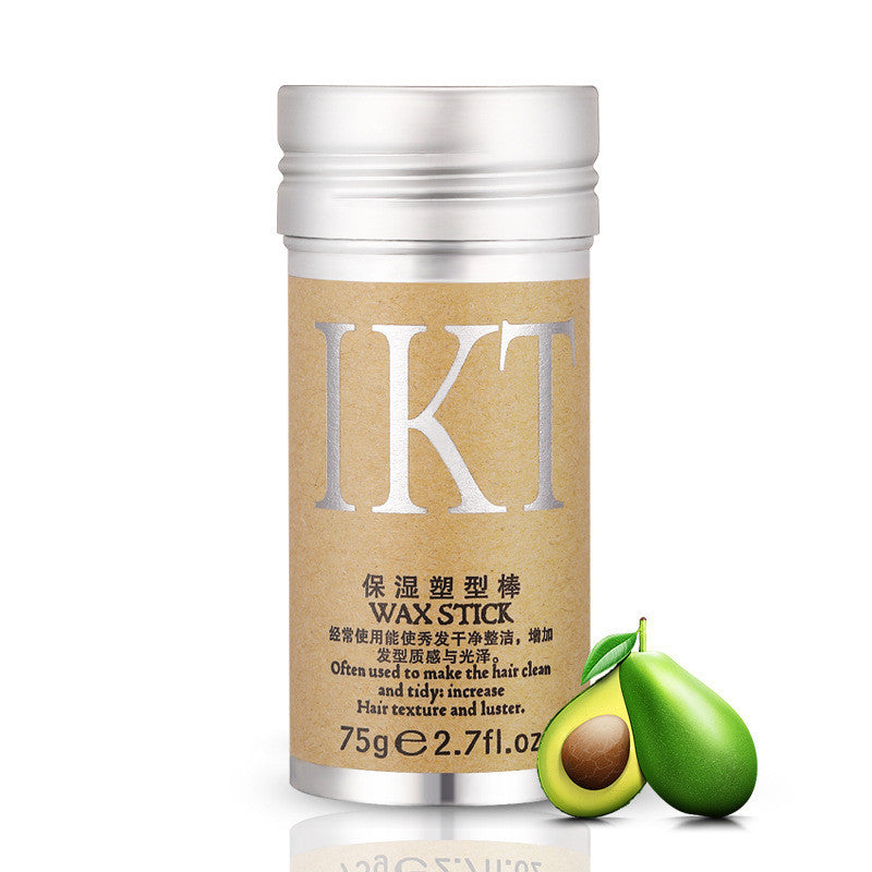 Hair wax stick for finishing broken hair, 75g solid bar for short hairstyles.