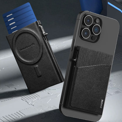 Aluminum Alloy Card Package - Anti-Theft Credit Card RFID Automatic Pop-up Leather | Magnetic Credit Card Holder - Essential Loved