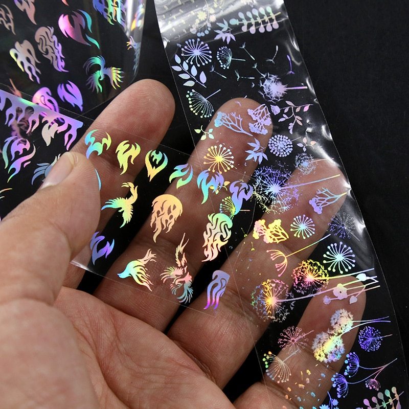 nail sticker beauty products holographic design strips