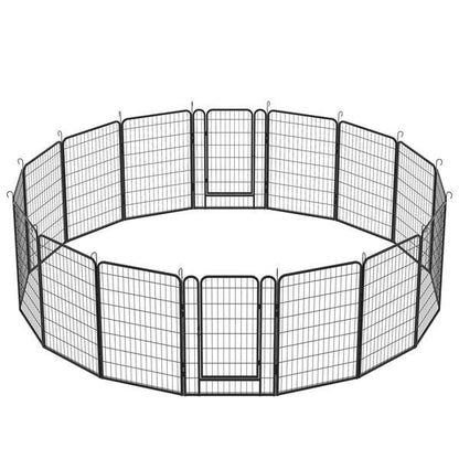 16 Pieces Of Heavy-duty Metal Pet Sports Fence