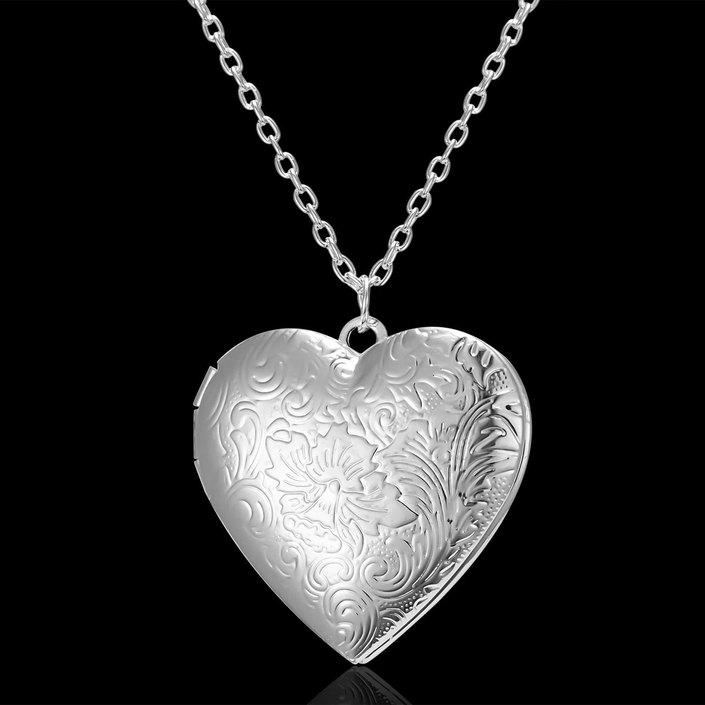 Carved Design Pendant Necklace For Women Family Jewelry For Valentine's Day | Love Heart Necklace - Essential Loved