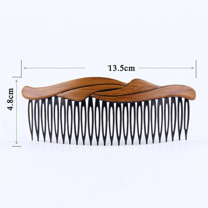 Fashion retro hair comb, plastic resin, Korean style.
