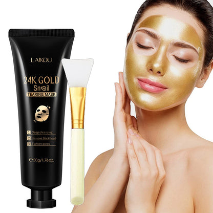 Foil Snail Tear-Off Mask Hydrating | Gold Peel Off Mask - Essential Loved