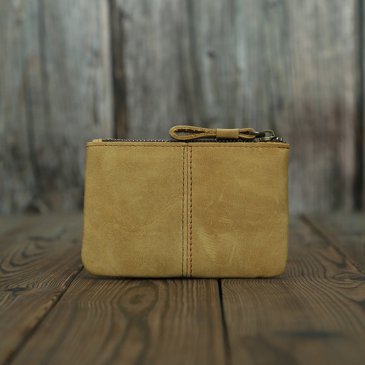 Retro Crazy Horse Leather Mens Leather Coin Purse - Essential Loved