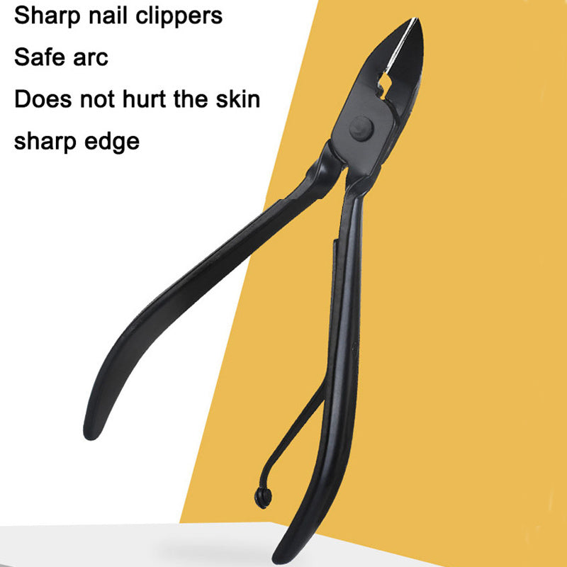 Professional stainless steel nail clippers with sharp edge and safe arc for precise trimming.