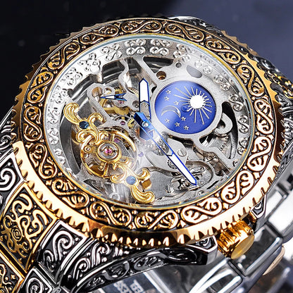 Forsining Skeleton Carved Tourbillon Mechanical Watches | Retro Mechanical Watch - Essential Loved
