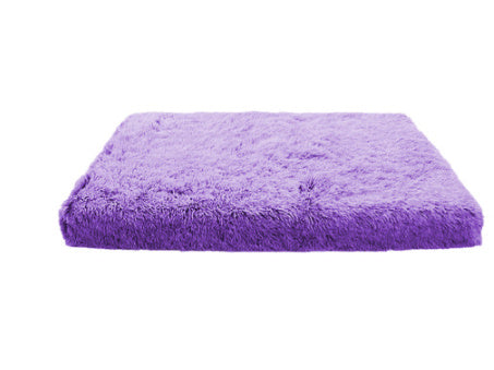 Plush Square Pet Bed Wave Memory Foam Deep Sleep Dog Sofa Bed