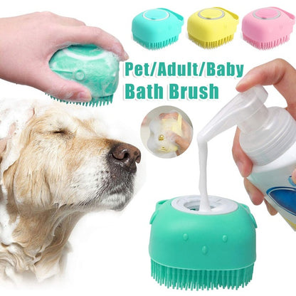 Silicone Bath Massage Gloves Brush Dog And Cat Grooming Supplies | Shampoo Massage Brush - Essential Loved