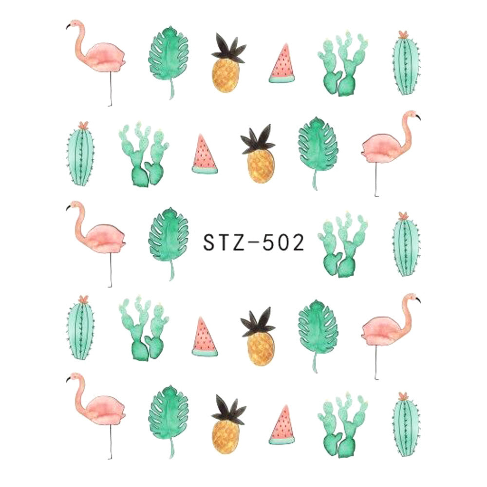 Nail sticker butterfly flower water transfer decal for manicure decoration.