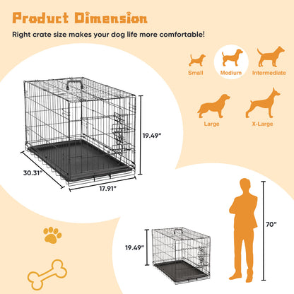 24-30 Inch Single Door Dog Cage