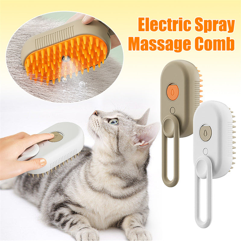 3 In 1 Electric Spray pet Brushes For Massage | Cat Steam Brush - Essential Loved