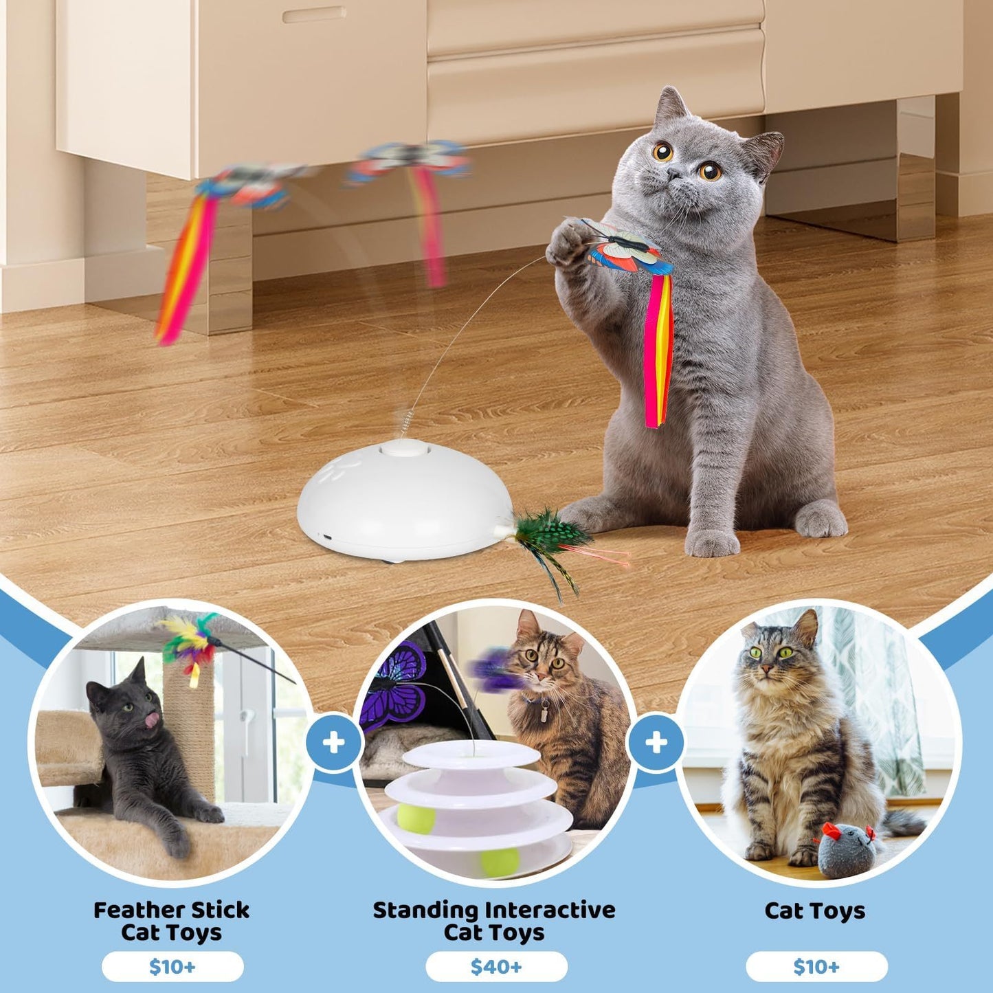Automatic Cat Toys, Indoor Cat | Interactive Cat Toys - Essential Loved