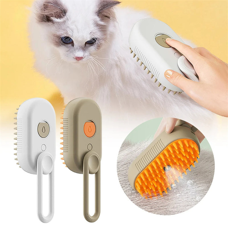 3 In 1 Electric Spray pet Brushes For Massage | Cat Steam Brush - Essential Loved