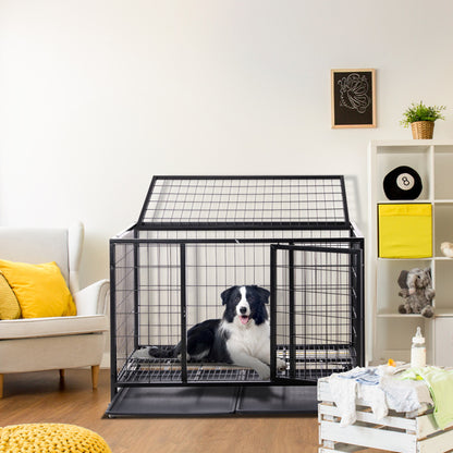 42 Inch Square Tube Wire Dog Cage