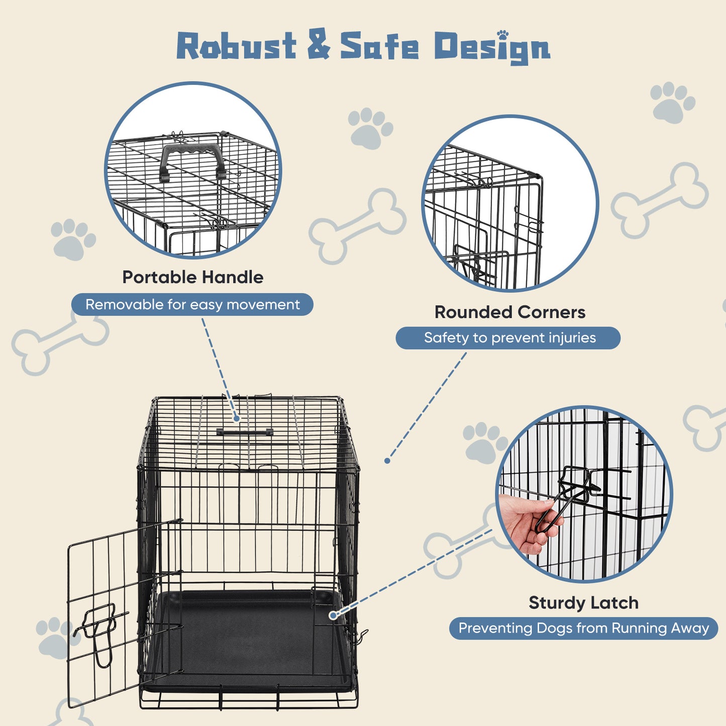 24-30 Inch Single Door Dog Cage