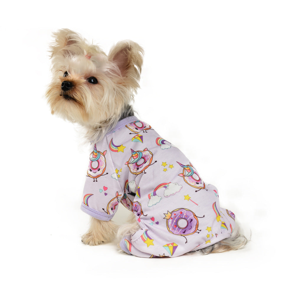 Pet Four Seasons Four-legged Pet Clothing Dog Pajamas