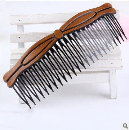 Fashion retro hair comb with waves styling, plastic and resin material.