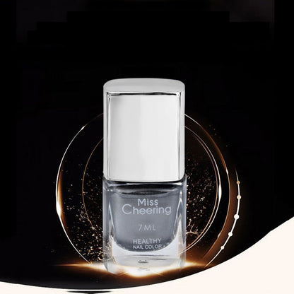 Mirror Nail Polish bottle with silver cap and sleek design.