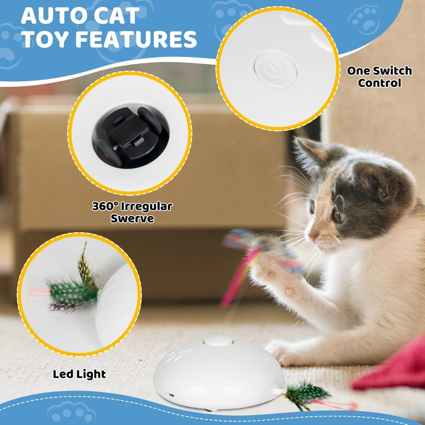 Automatic Cat Toys, Indoor Cat | Interactive Cat Toys - Essential Loved