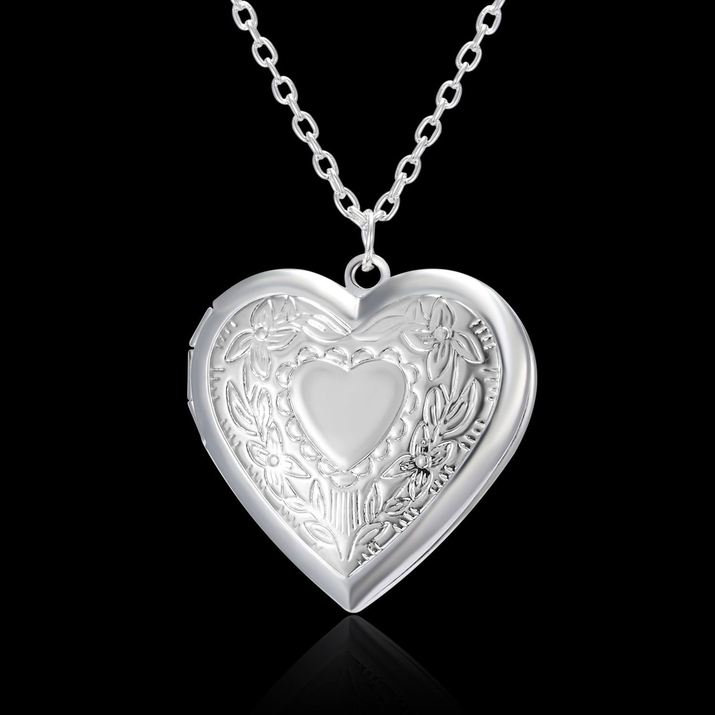 Carved Design Pendant Necklace For Women Family Jewelry For Valentine's Day | Love Heart Necklace - Essential Loved